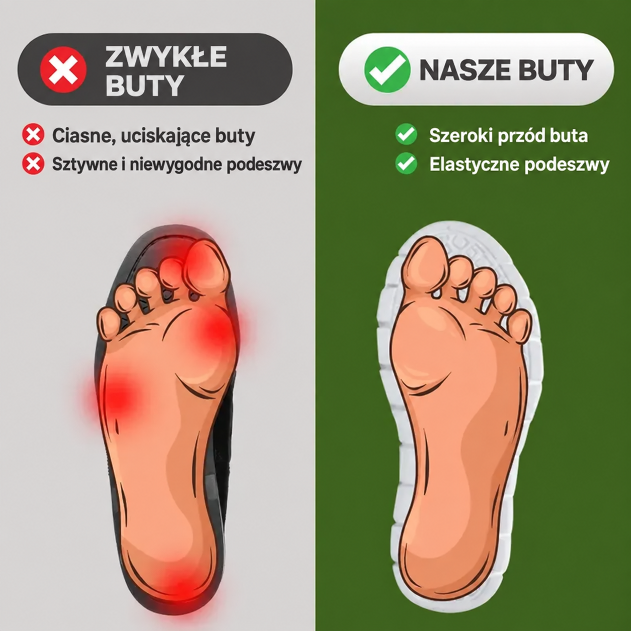 Krokowo Active – Ultra Wygodne Buty z Szeroką Strefą Palców
