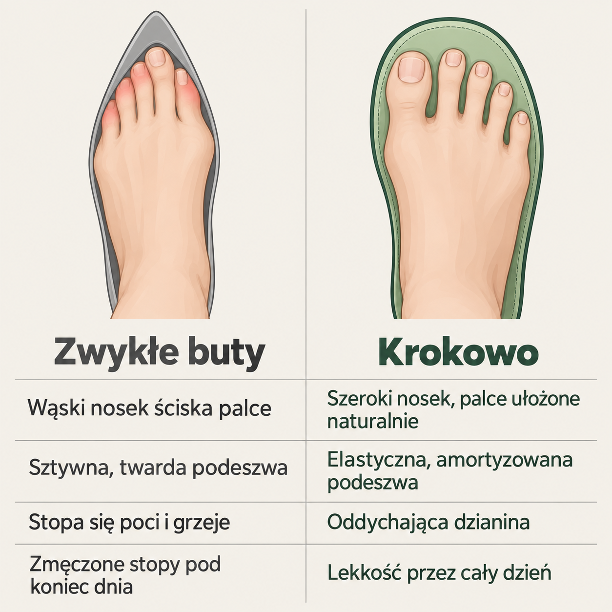 Krokowo WideFit – Więcej Miejsca na Palce, Wygoda na Cały Dzień