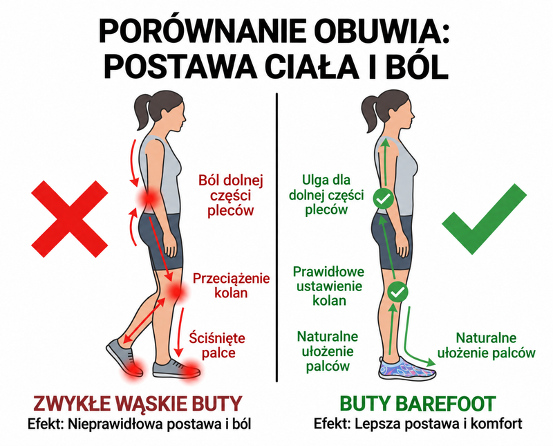 Plecy i kolana tez czuja roznice